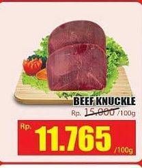 Promo Harga Beef Knuckle (Daging Inside) per 100 gr - Hari Hari