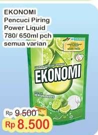 Promo Harga Ekonomi Pencuci Piring Power Liquid All Variants 650 ml - Indomaret