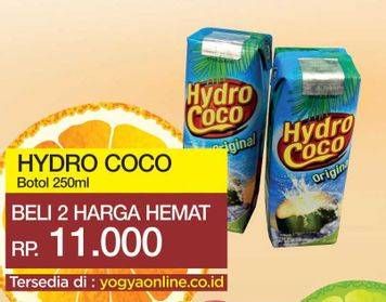 Promo Harga HYDRO COCO Minuman Kelapa Original 250 ml - Yogya