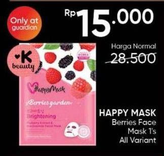 Promo Harga Happy Mask Berries Face Mask All Variants 1 pcs - Guardian