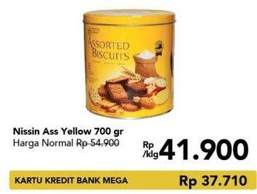Promo Harga NISSIN Assorted Biscuits Yellow 700 gr - Carrefour