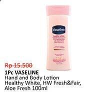 Promo Harga VASELINE Intensive Care Healthy White, Fresh Fair 100 ml - Alfamidi