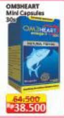 Promo Harga Om3heart Fish Oil Omega 3 Mini Capsule, Mini 30 pcs - Alfamart