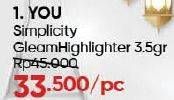 Promo Harga YOU Simplicity Gleam Highlighter  - Guardian