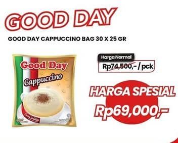 Promo Harga Good Day Cappuccino per 30 sachet 25 gr - Carrefour