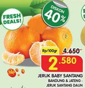 Promo Harga Jeruk Baby Shantang per 100 gr - Superindo