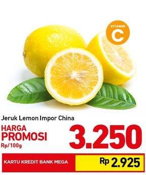 Promo Harga Jeruk Lemon Impor Cina per 100 gr - Carrefour