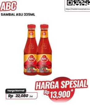 Promo Harga ABC Sambal Asli 335 ml - Carrefour