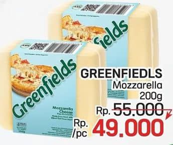 Promo Harga Greenfields Cheese Mozzarella 200 gr - LotteMart