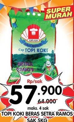 Promo Harga Topi Koki Beras Setra Ramos 5 kg - Superindo