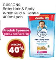 Promo Harga Cussons Baby Hair & Body Wash Mild Gentle 400 ml - Indomaret