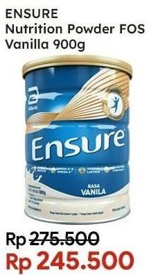 Promo Harga ENSURE Nutrition Powder FOS Vanila 900 gr - Indomaret