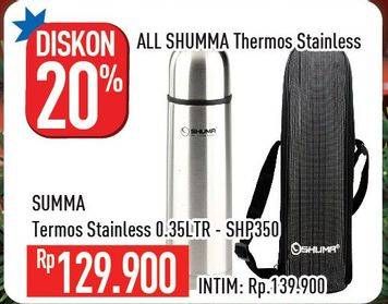 Promo Harga SHUMA Thermos Stainless SHP350 350 ml - Hypermart