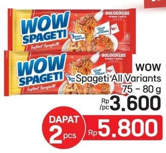 Promo Harga WOW Spageti All Variants 75 gr - LotteMart