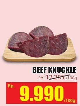 Promo Harga Beef Knuckle (Daging Inside) per 100 gr - Hari Hari