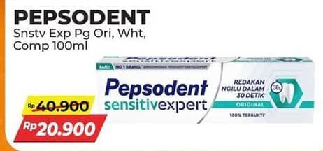 Promo Harga Pepsodent Pasta Gigi Expert Protection Original, Gentle White, Complete 160 gr - Alfamart