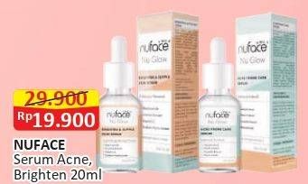 Promo Harga NUFACE Nu Glow Serum Acne Prone Care, Brighten Supple Skin 20 ml - Alfamart