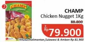 Promo Harga CHAMP Nugget Chicken Nugget 1000 gr - Alfamidi