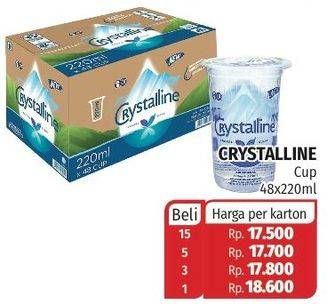 Promo Harga CRYSTALLINE Air Mineral 48 pcs - Lotte Grosir