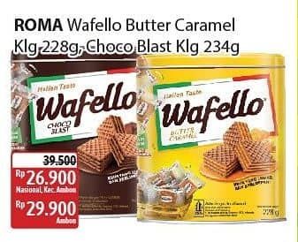 Promo Harga Roma Wafello Butter Caramel, Choco Blast 228 gr - Alfamidi