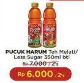 Promo Harga TEH PUCUK HARUM Minuman Teh Jasmine, Less Sugar per 2 botol 350 ml - Indomaret