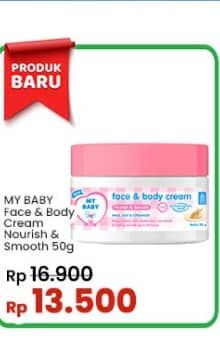Promo Harga My Baby Face & Body Baby Cream Nourish Smooth 50 gr - Indomaret