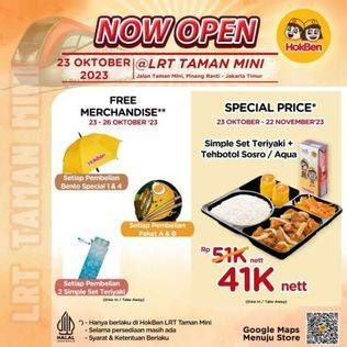 Promo Harga Special Price @LRT Taman Mini  - HokBen