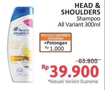 Promo Harga Head & Shoulders Shampoo All Variants 300 ml - Alfamidi