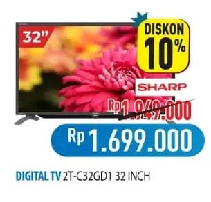 Promo Harga Sharp 2T-C32GD1500i  - Hypermart