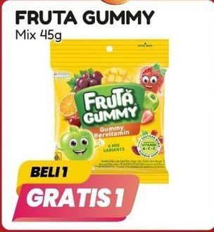 Promo Harga Fruta Gummy Candy Gummy Bervitamin Mix 45 gr - Alfamart