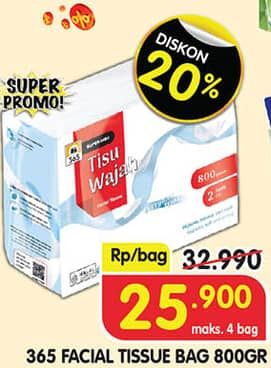 Promo Harga 365 Facial Tissue 800 gr - Superindo
