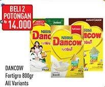 Promo Harga DANCOW FortiGro Susu Bubuk Full Cream, Instant, Instant Cokelat 800 gr - Hypermart