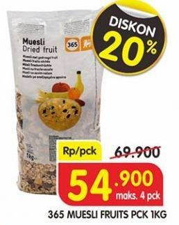 Promo Harga 365 Muesli Buah 1 kg - Superindo