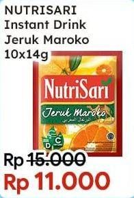 Promo Harga Nutrisari Powder Drink Jeruk Maroko per 10 sachet 14 gr - Indomaret