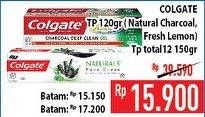 Promo Harga COLGATE Toothpaste Fresh Lemon, Natural Charcoal, Total  - Hypermart
