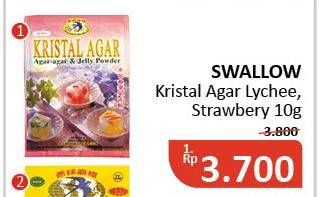 Promo Harga SWALLOW Kristal Agar Lychee, Stawberry 10 gr - Alfamidi
