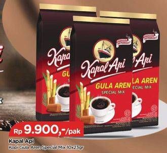Promo Harga Kapal Api Kopi Bubuk Special Mix Gula Aren per 10 sachet 23 gr - TIP TOP