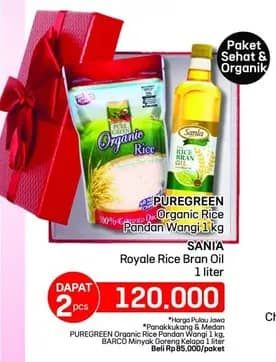 Harga Pure Green Beras Pandan Wangi + Sania Royale Rice Bran Oil