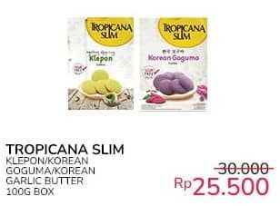 Promo Harga Tropicana Slim Cookies Klepon, Korean Goguma, Korean Garlic Butter 100 gr - Indomaret