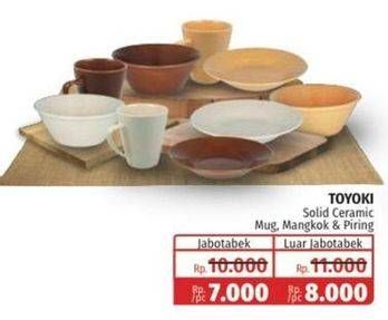 Promo Harga TOYOKI Ceramic Bowl/Plate/Mug  - Lotte Grosir