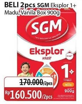 Promo Harga SGM Eksplor 1+ Susu Pertumbuhan Madu, Vanila 900 gr - Alfamidi