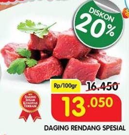 Promo Harga Daging Rendang Sapi per 100 gr - Superindo