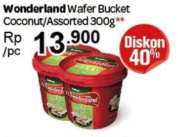Promo Harga WONDERLAND Wafer Coconut, Assorted 300 gr - Carrefour