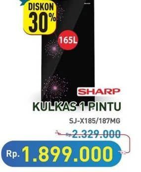 Promo Harga Sharp SJ-X185MG | Kulkas 1 Pintu  - Hypermart