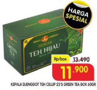 Promo Harga Kepala Djenggot Teh Celup Green Tea per 25 pcs 60 gr - Superindo