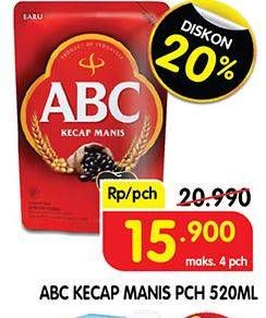 Promo Harga ABC Kecap Manis 520 ml - Superindo