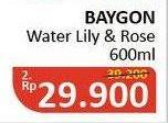 Promo Harga BAYGON Insektisida Spray Water Lily Rose 600 ml - Alfamidi