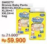 Promo Harga SWEETY Bronze Pants M34+4, L30+4, XL26+4, XXL24+4  - Indomaret