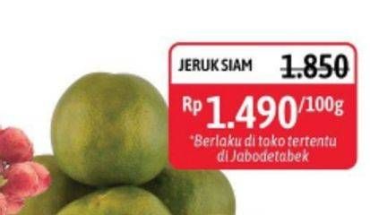 Promo Harga Jeruk Siam per 100 gr - Alfamidi