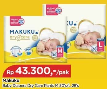Promo Harga Makuku Dry & Care Celana M30, L28 28 pcs - TIP TOP